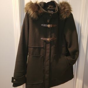 Coffeeshop Emmalise Wool Jacket, Dark Green, Size L, worn once